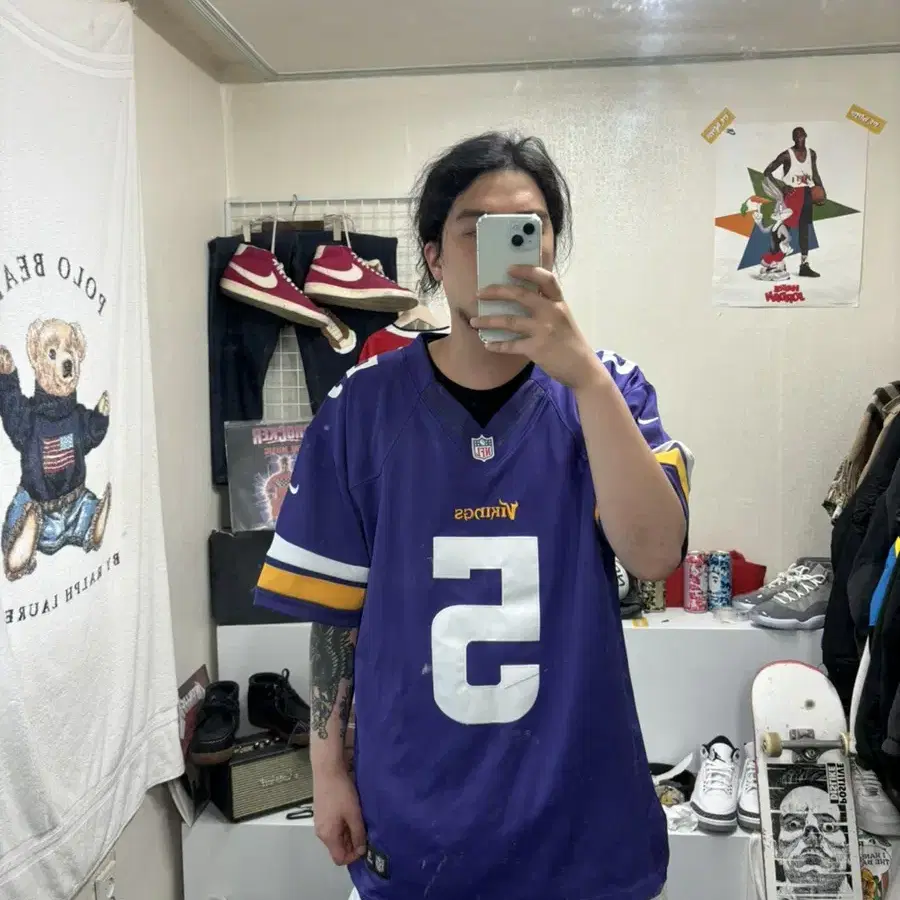 나이키 NFL 미네소타 바이킹스 테디 브리지워터 유니폼