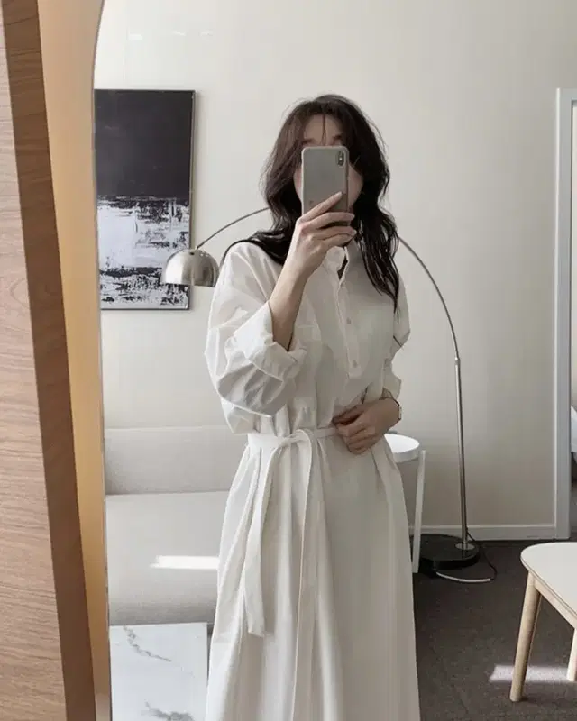 박시 롱 셔츠 아이보리