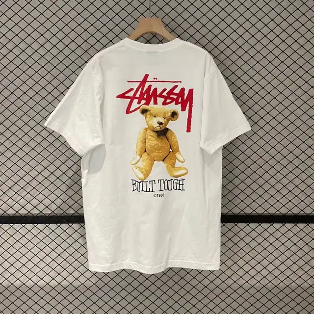 코튼 모던 남자 판다 티셔츠 Stussy