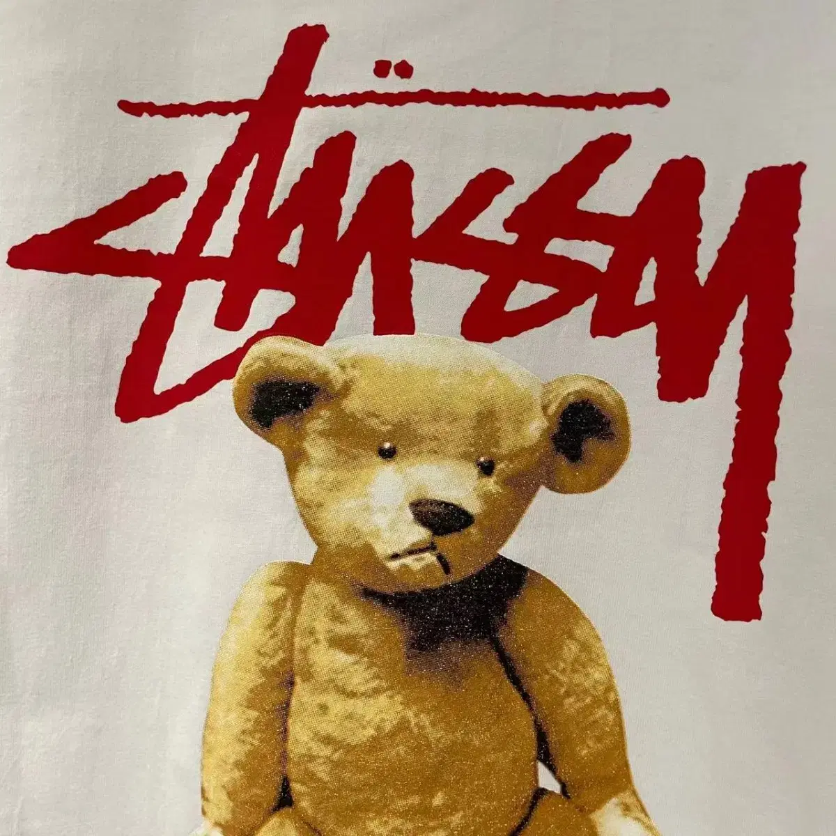 코튼 모던 남자 판다 티셔츠 Stussy