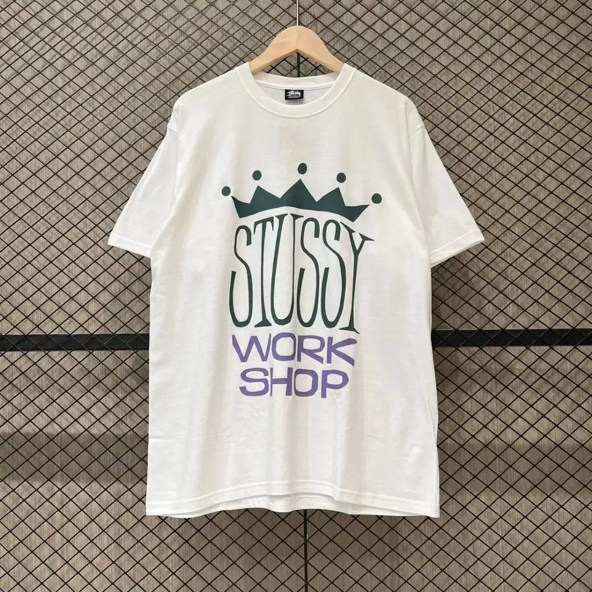 코튼 모던 남자 티 슬리브 Stussy