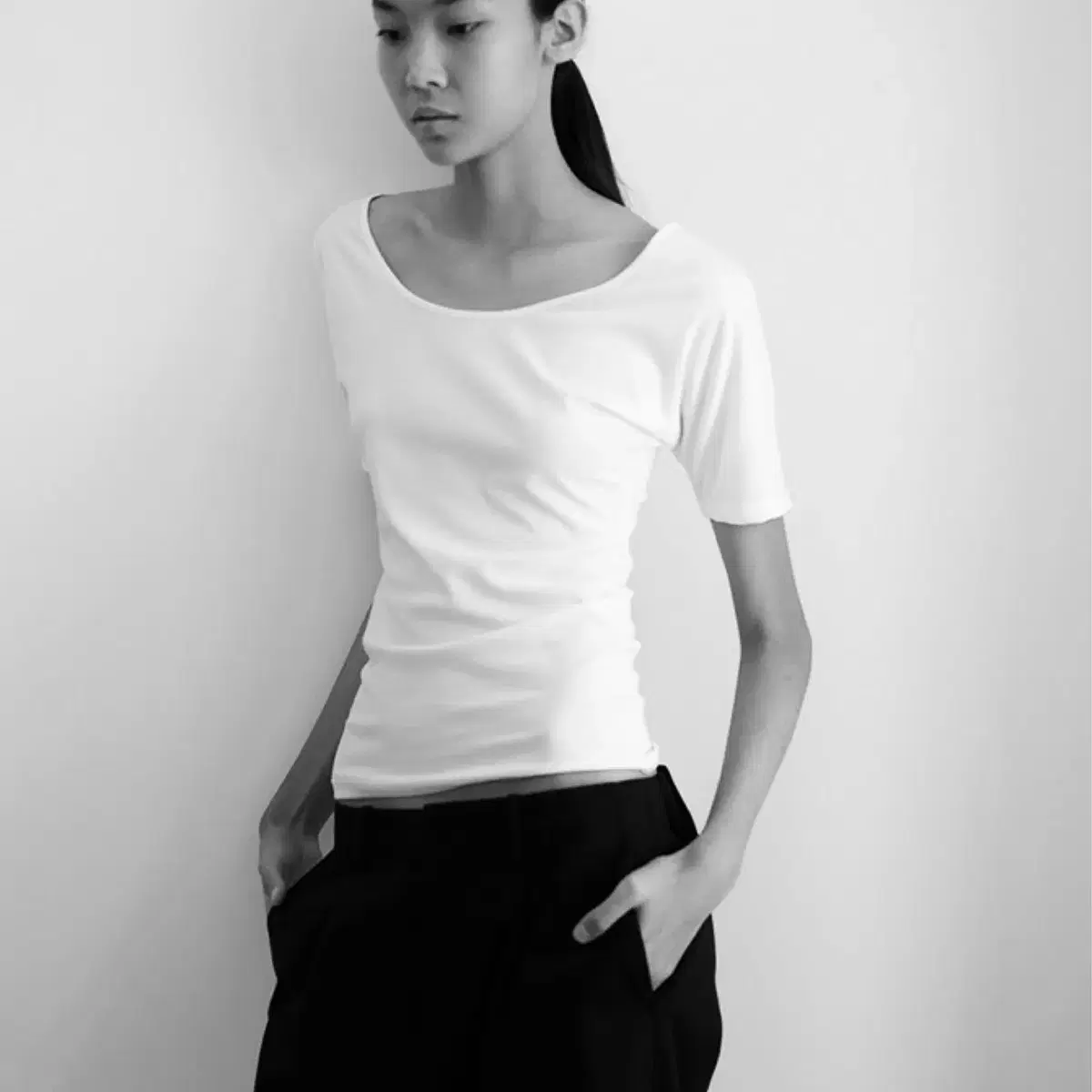 Le17septembre CLARE JERSEY TOP in COTTON