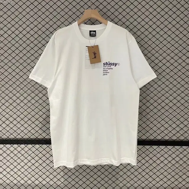 순면 모던 남자 딸기 티 소매 Stussy