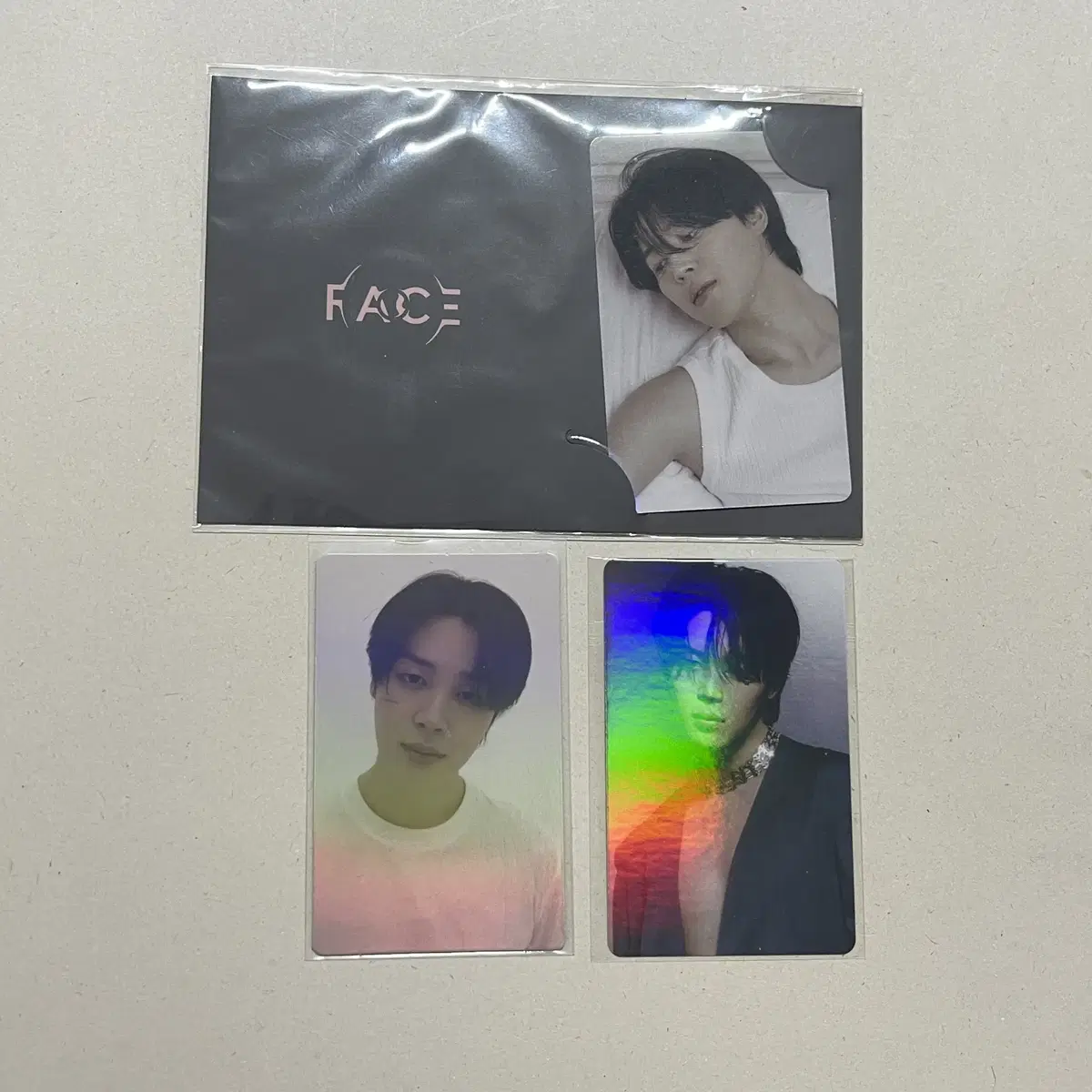 face 지민 솔로 일본 특전 홀로그램 포카 pc jimin 방탄