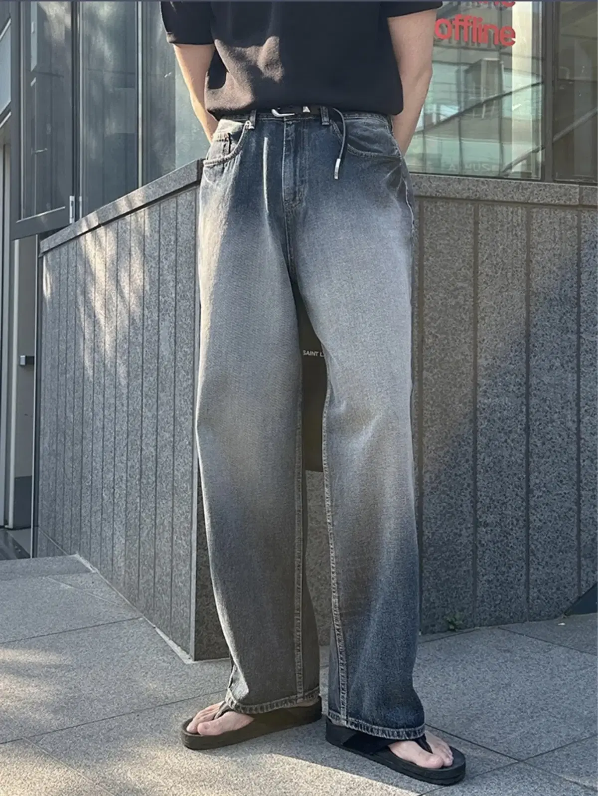 Le Mans) Labo Wide Brushed Denim Pants