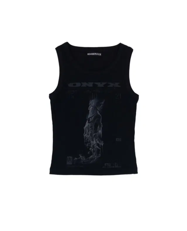 604service 604서비스 ONYX SLEEVELESS TOP