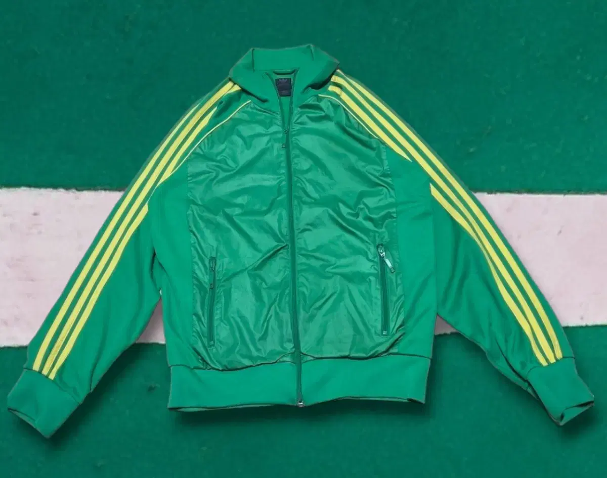 [Rare] Adidas Green.Yel Montreal Tracktop Jersey [M].