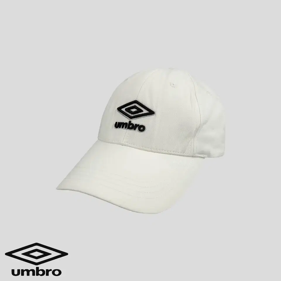 Umbro White Black Logo Cotton100 Ballcap Baseball Cap FREE