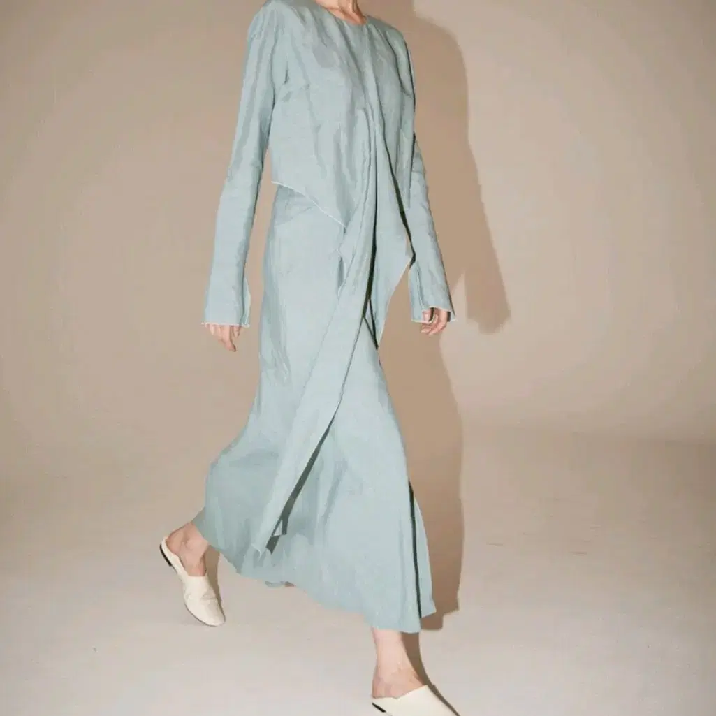 ROBE Drape Dress_Classic Mint