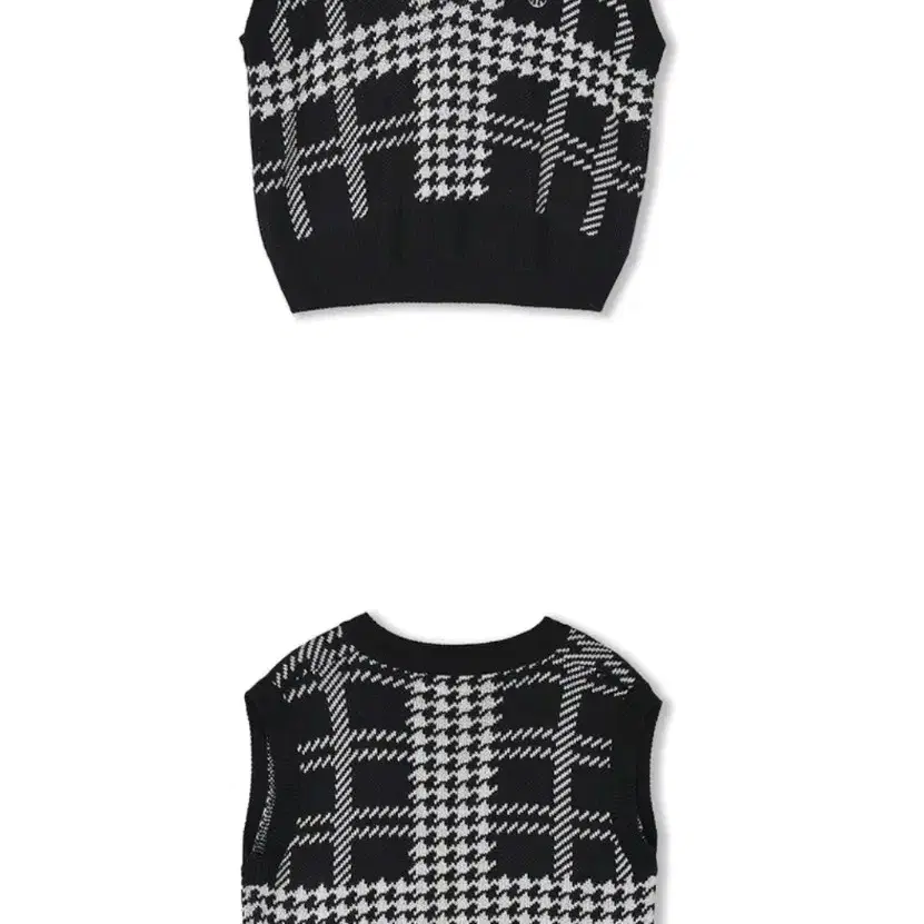 MULTI V KNIT VEST_BLACK