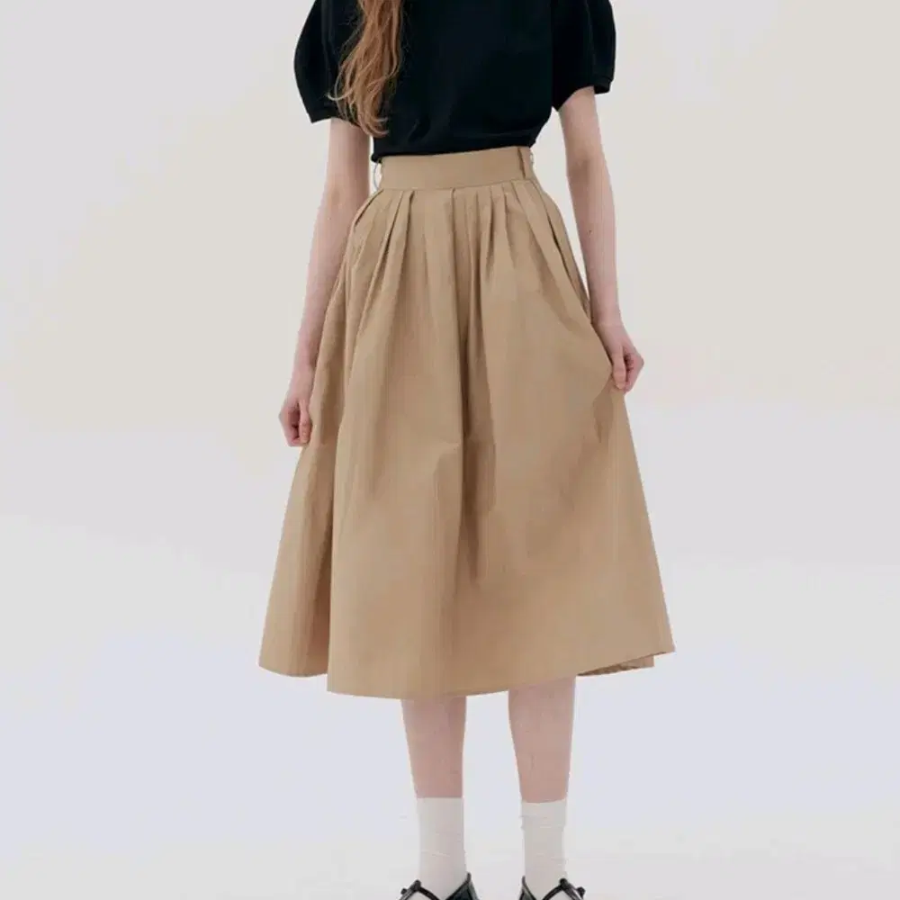 BOROMWAT Flared skirt (Black/Beige)