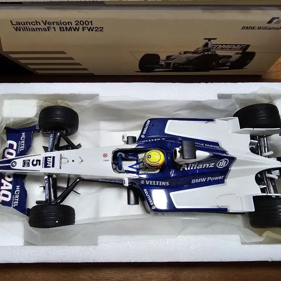 1/18 빅스케일 WILLIAMS F1 BMW F22 경주 자동차 다이캐