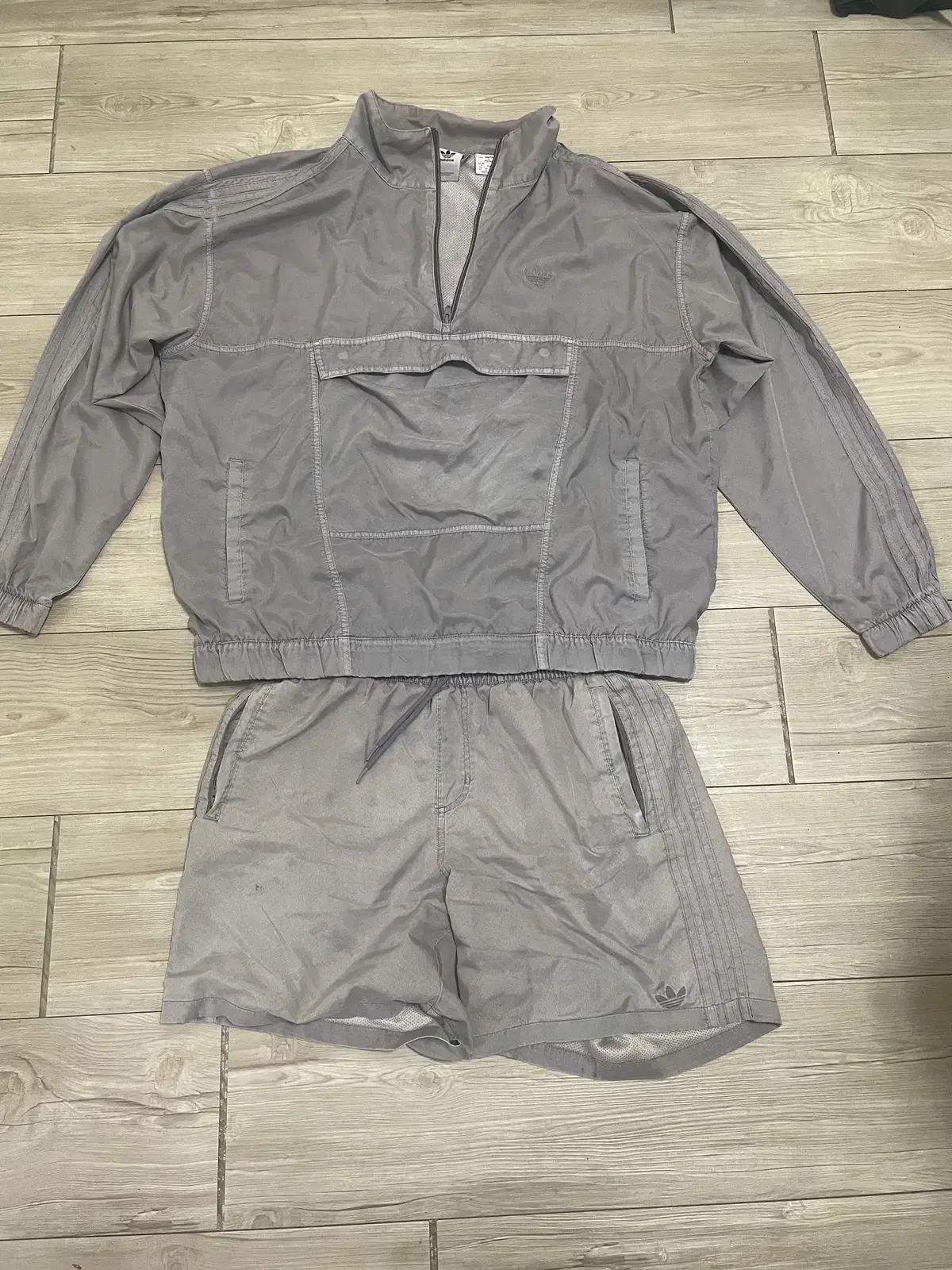 Adidas Garment Wash Anorak Shorts Setup