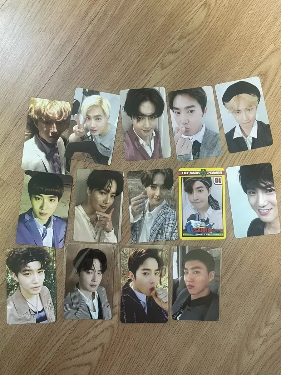 Exo suho Junmyeon Self Portrait Blonde Power Photo Card photocard 14 pieces