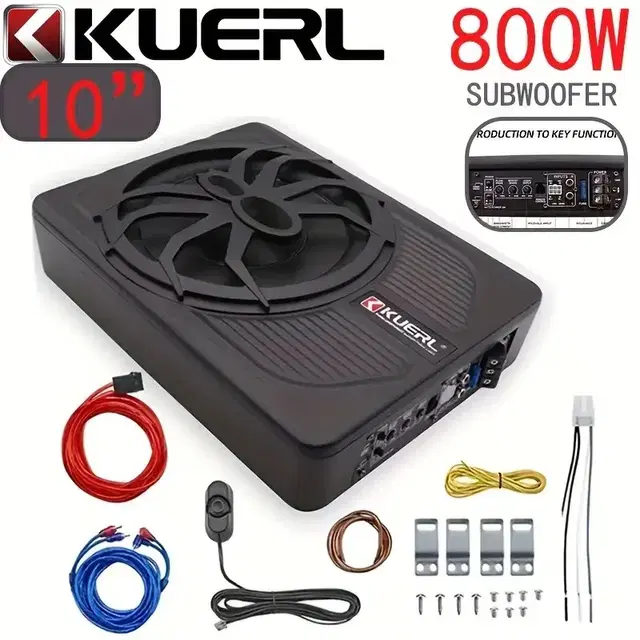 KUERL 800w 자동차 오토바이 카언더시트서브우퍼액티브파워