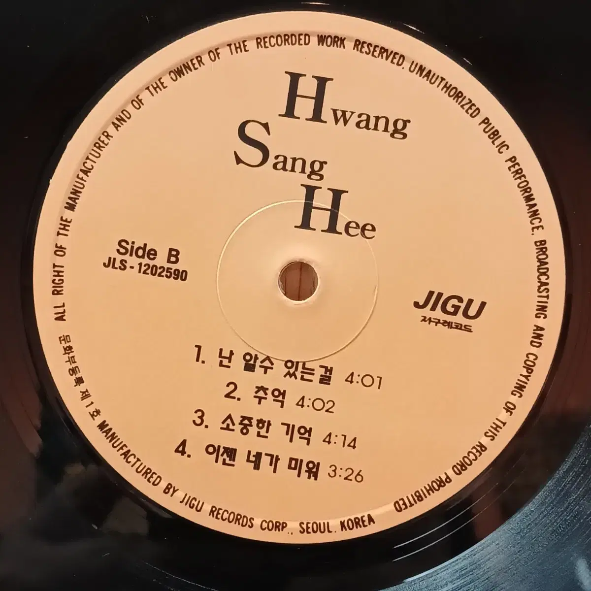 황상희 1993년 지구 초반 희귀 LP 할인