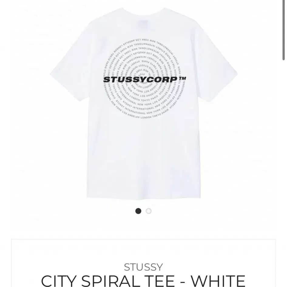 스투시 stussy city spiral tee 반팔 티셔츠