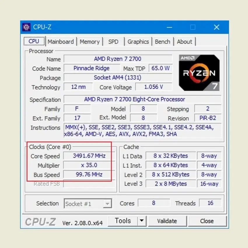 AMD Ryzen 7 2700 CPU (재고 1개)