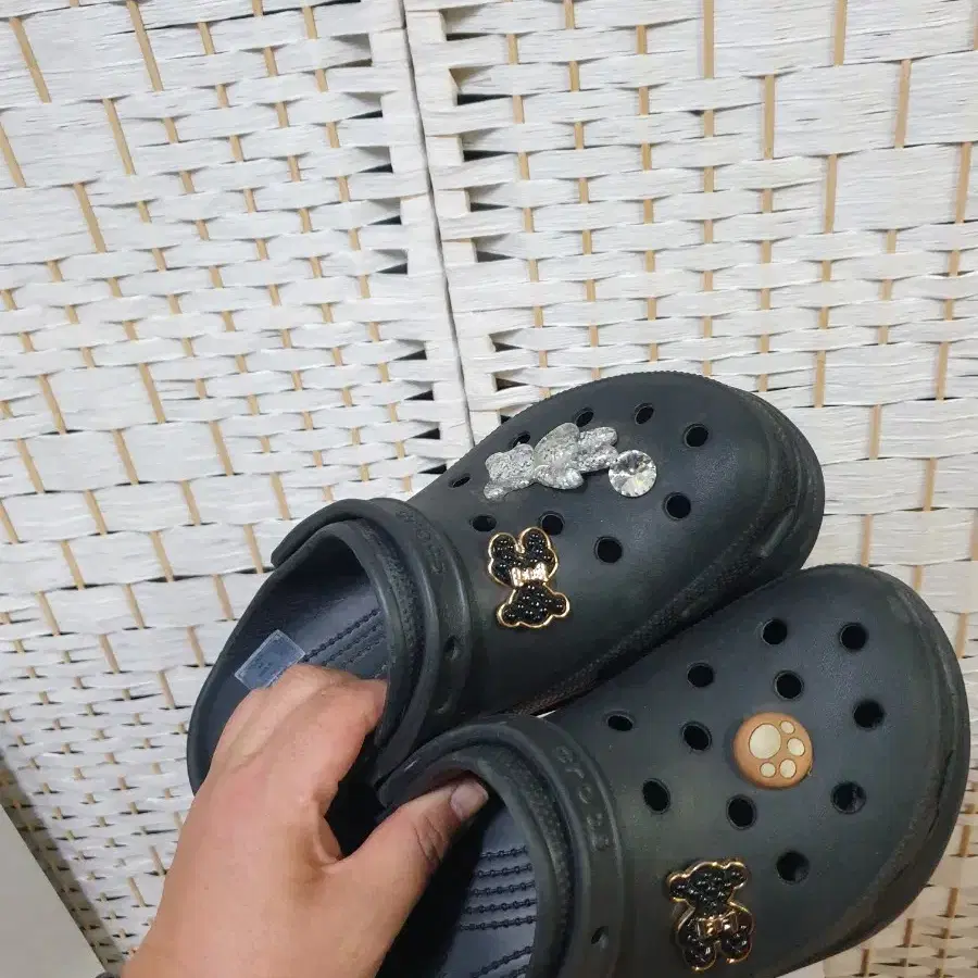 crocs 크록스 베이 클로그 블랙  샌들 아쿠아슈즈 250mm