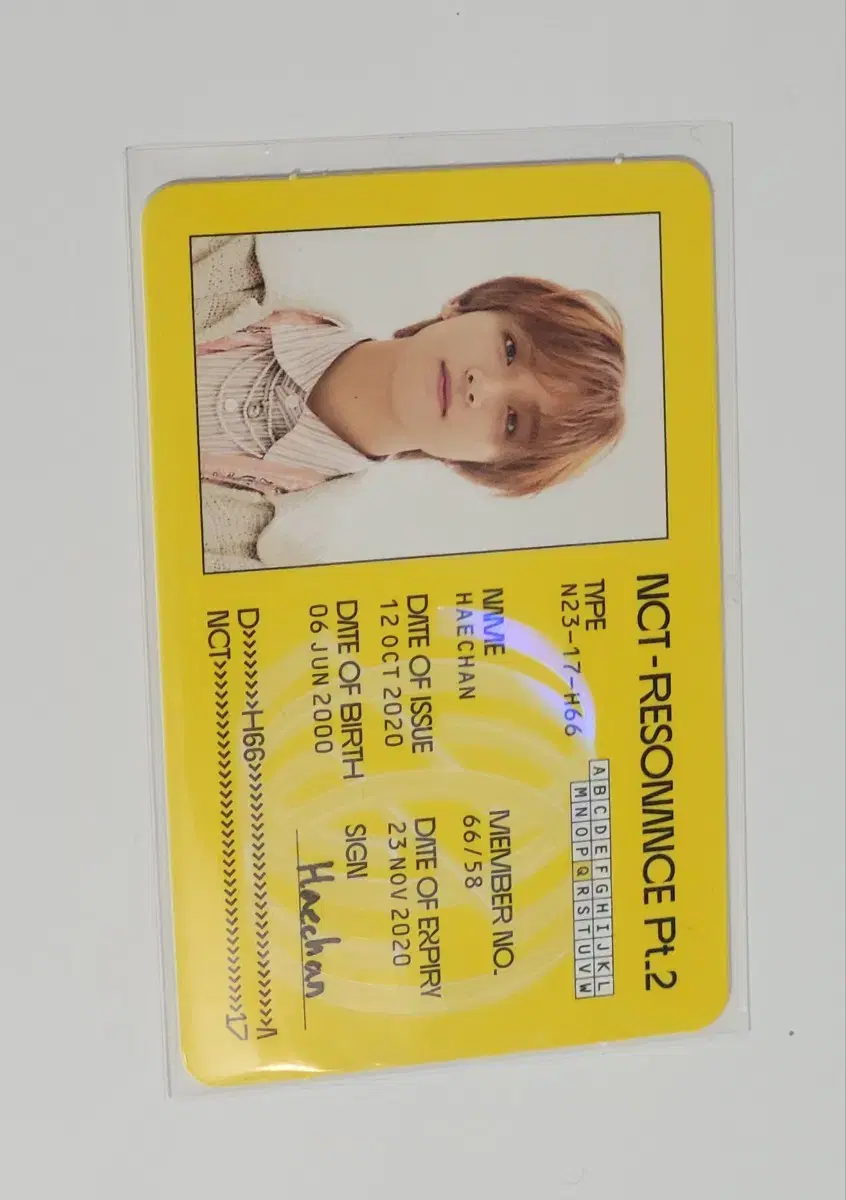 Resonance haechan wts ID kard