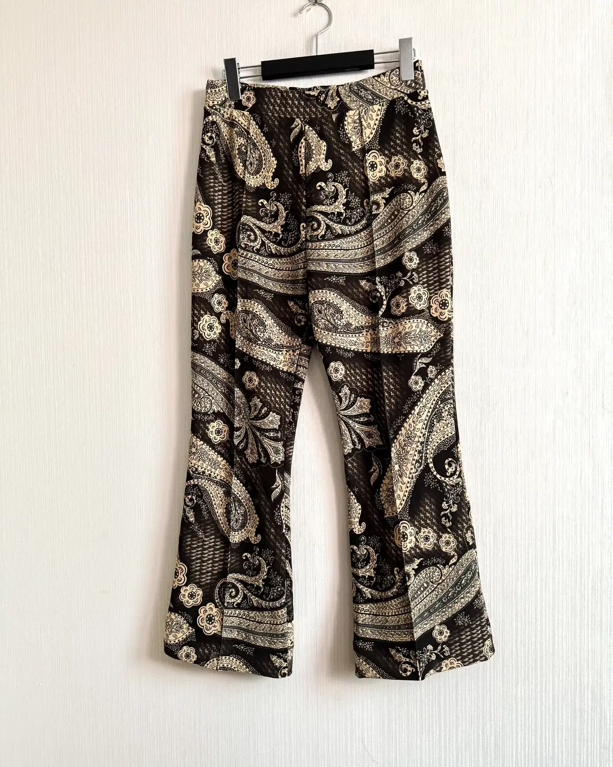 oriental pattern boots cut cotton pants