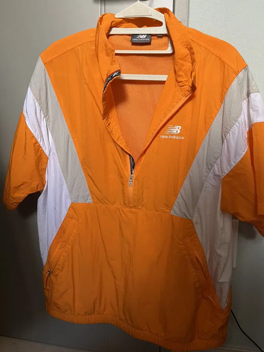 Set) New Balance Nylon Anorak & Shorts Orange Color