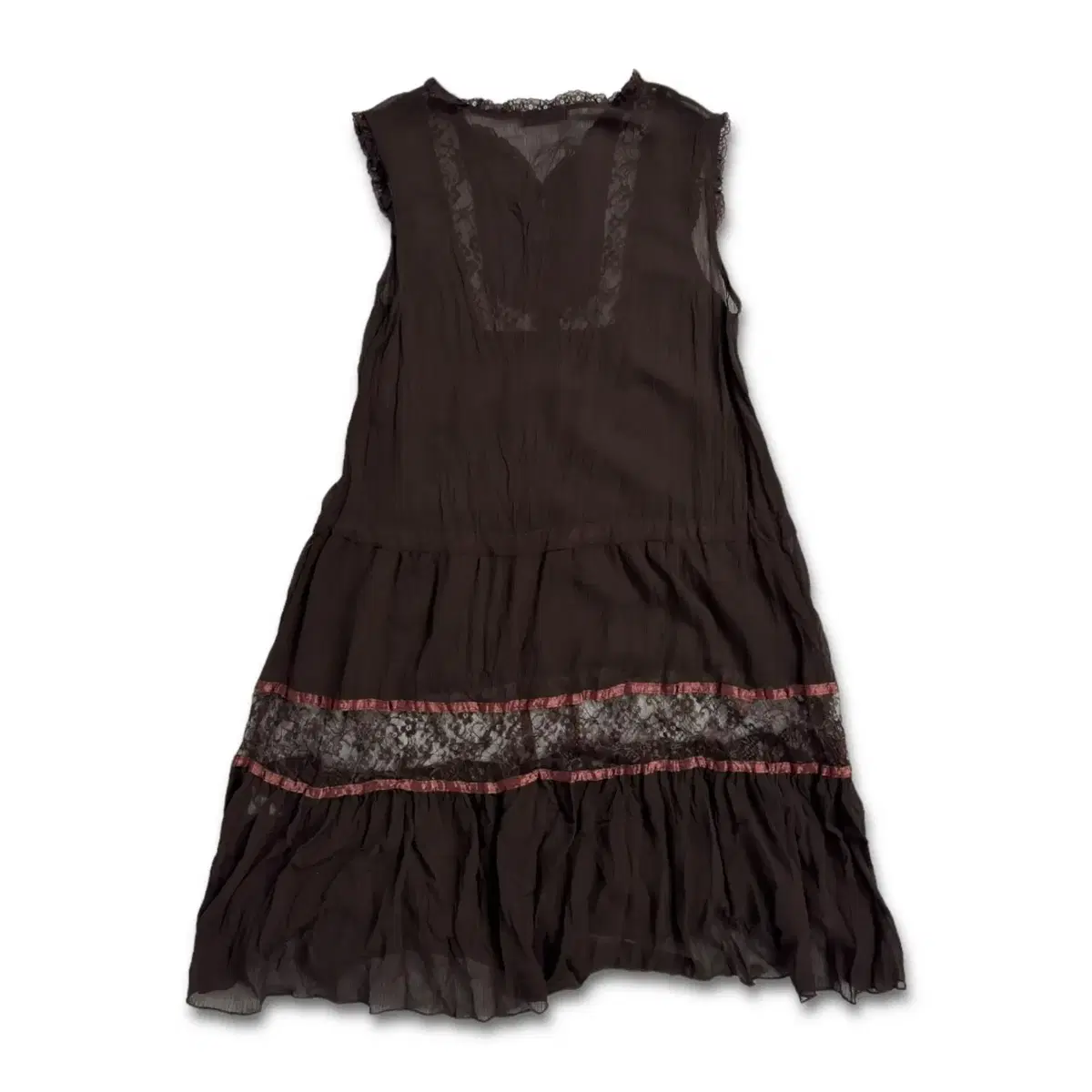 vintage dark brown lace dress