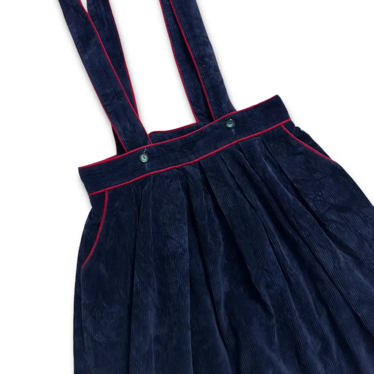 vintage corduroy suspender skirt