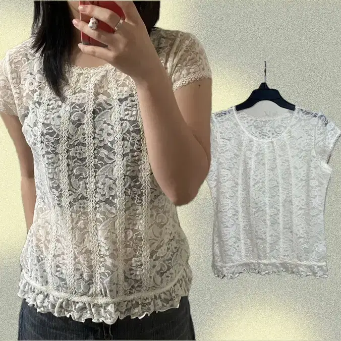 Rose lace top