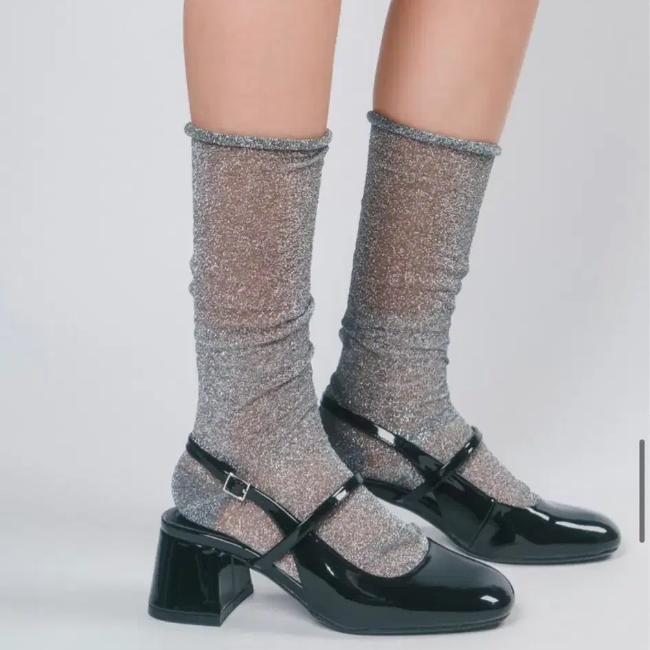 미민 샤이니양말 meminn shiny knee socks