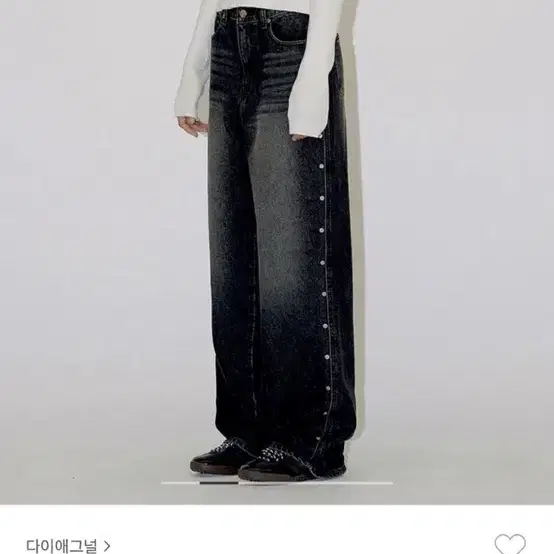 다이애그널 데님 side fasten denim