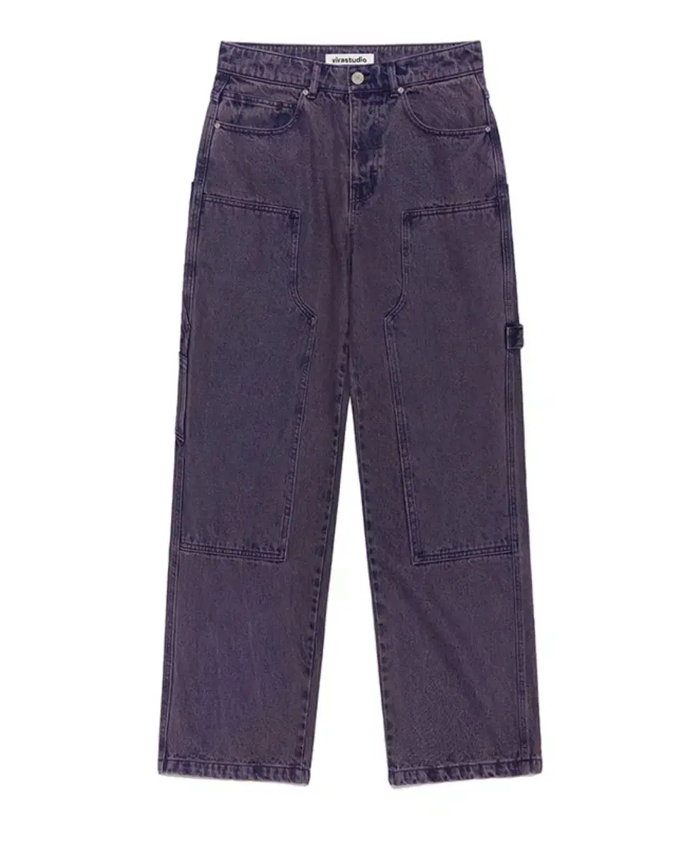 viva studio dyed carpenter pants purple