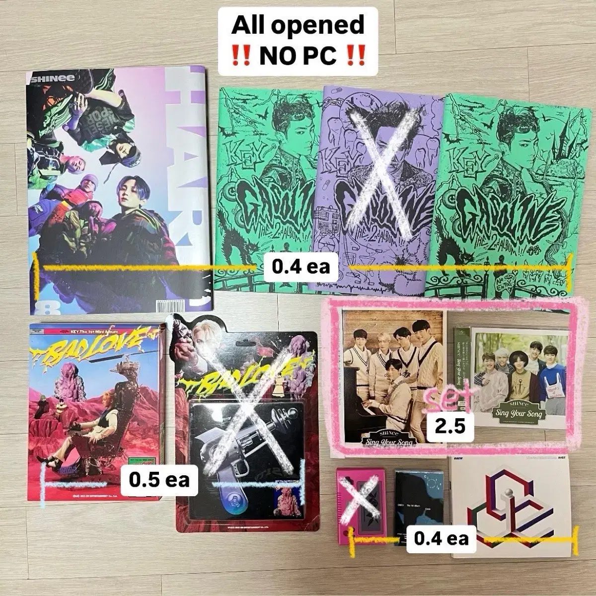 Shinee onew key minho taemin album WTS