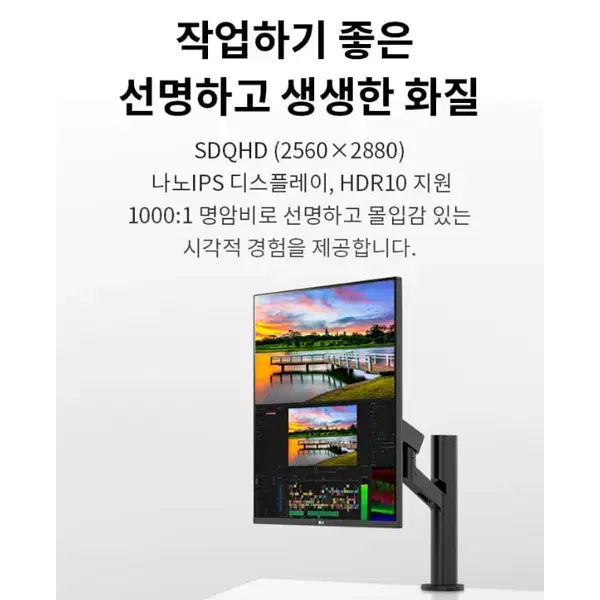 [렌탈]28인치 LG 듀얼업 모니터