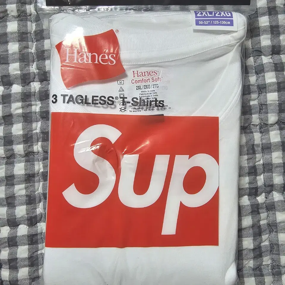 Supreme Hanes Tagless T-Shirt 3팩 2XL