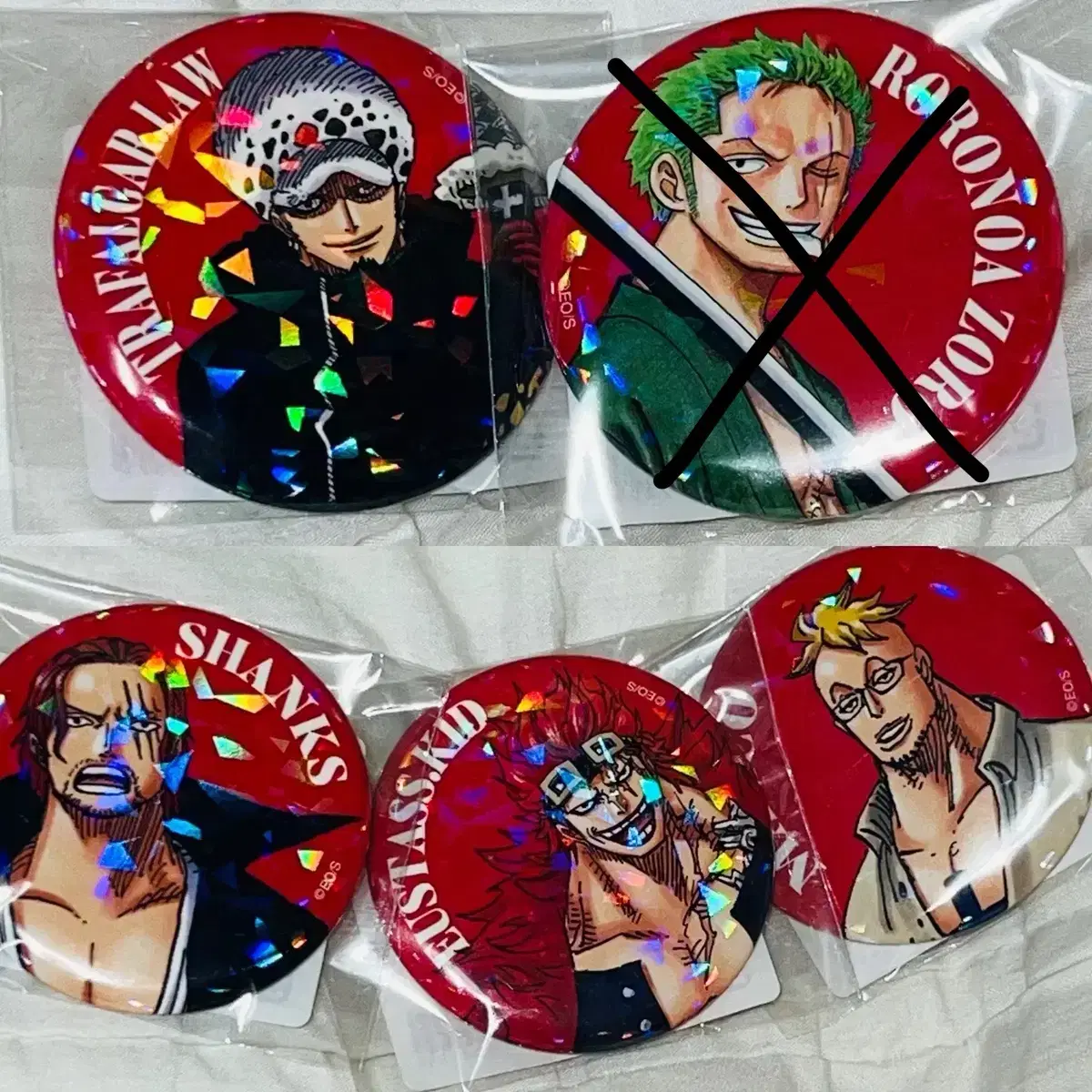 ONEPIECE 2024 All-Star Canbadge sealed Jo Rowlow Shanks Kid Marco