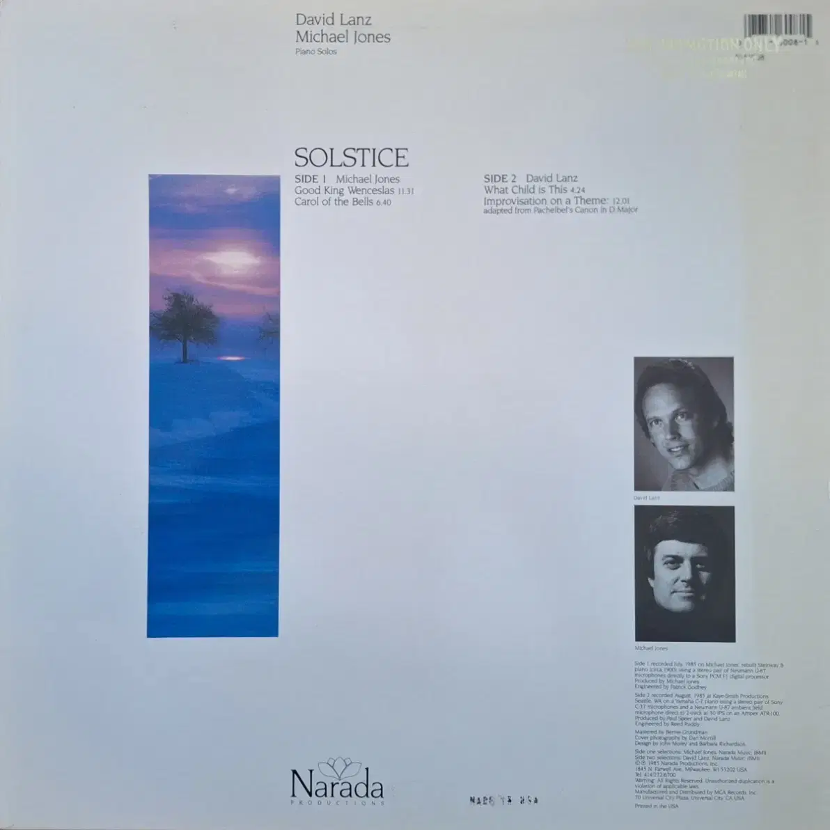 미국원반/David Lanz,Michael Jones - Solstice