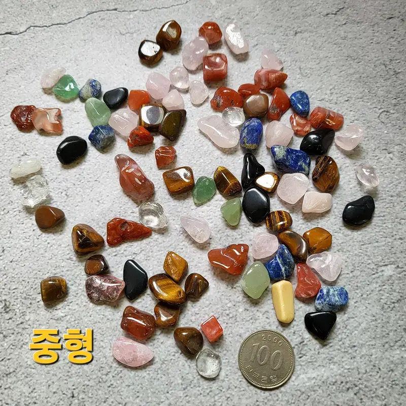 천연원석 정화,힐링 혼합 자갈 (소형) 90g 1pcs