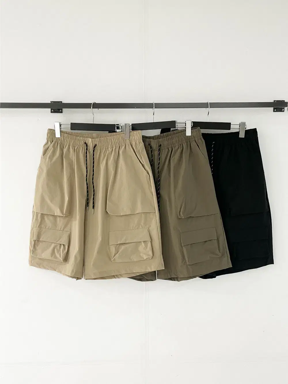 Unisex Men's Banded Cargo Bermuda Pants Cargo Wide Shorts