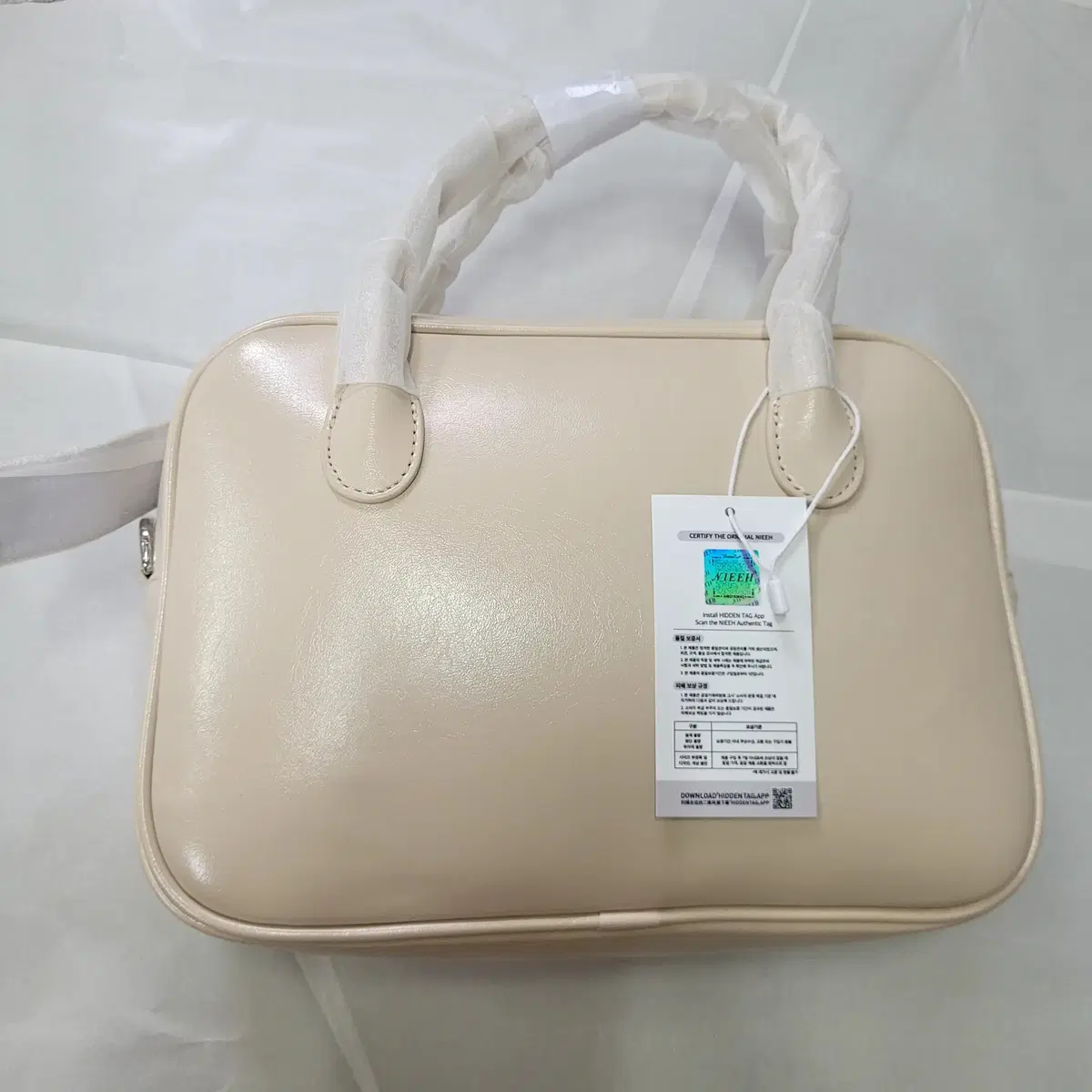 (미니x)니히 가방_SQUARE BAG_CREAM 판매(미개봉 새상품)