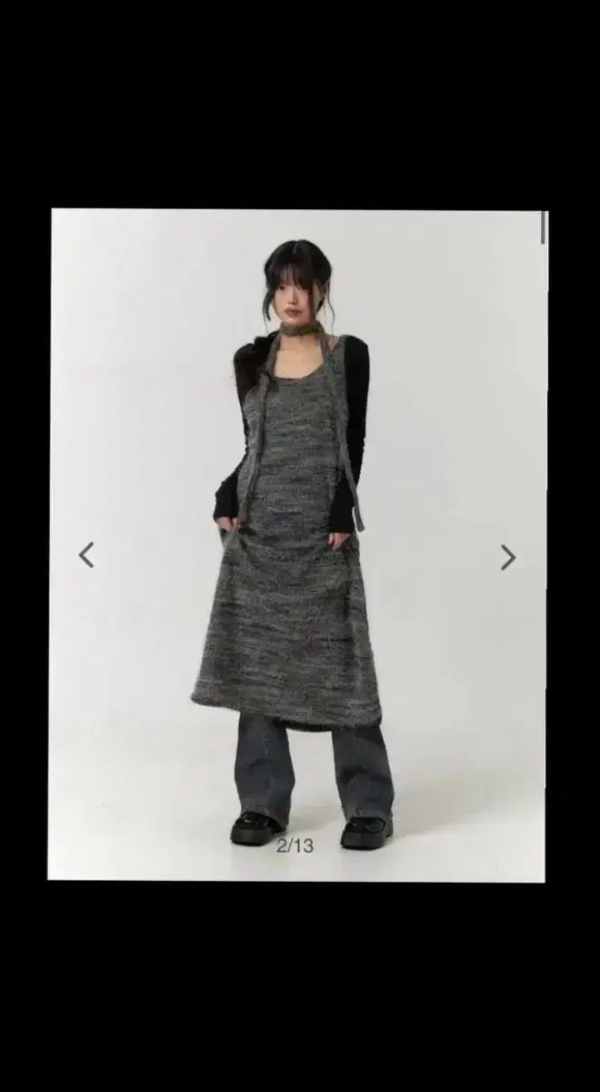 Lewkin U-Neck Maxi Knit Dress 보헤미안롱니트원피스