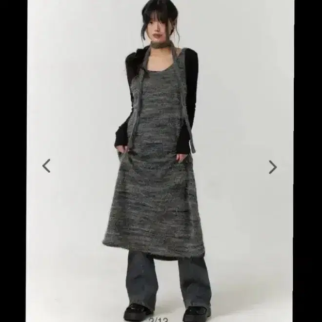 Lewkin U-Neck Maxi Knit Dress 보헤미안롱니트원피스