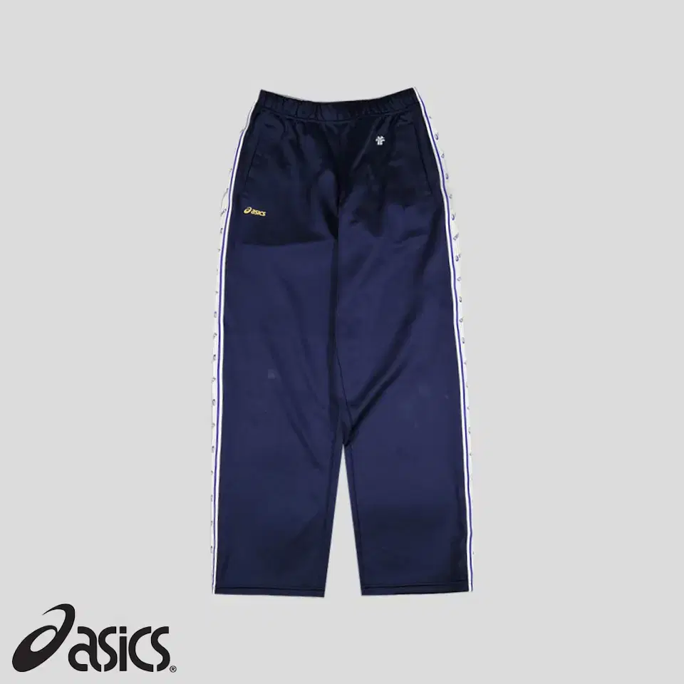 Asics JP Navy White Tapered Banded Jersey Sweatpants 26-30