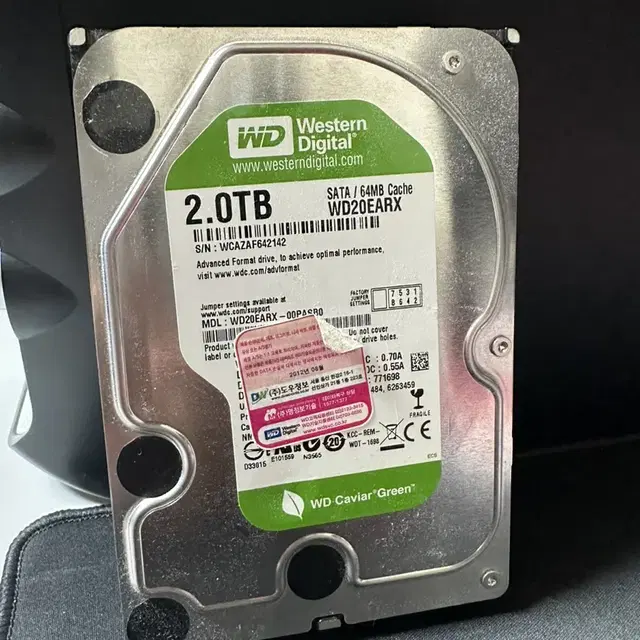 WD Green HDD 2TB 하드디스크