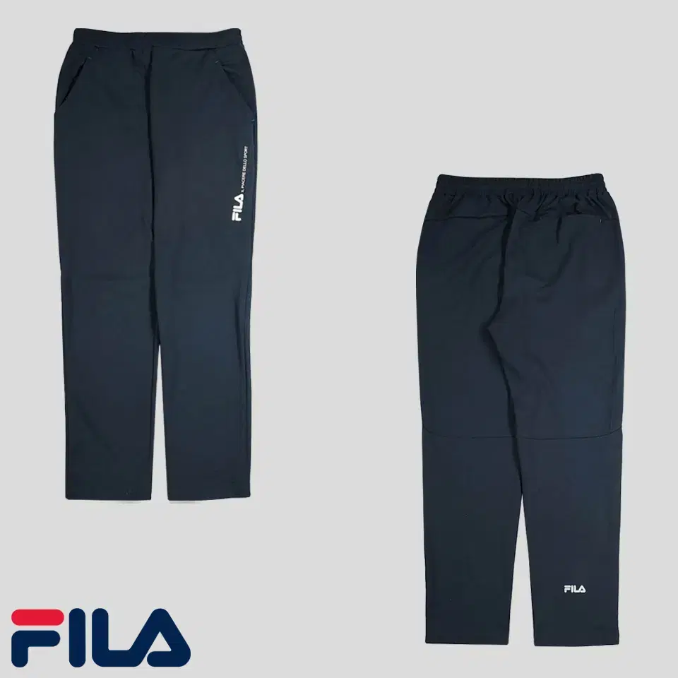 FILA 휠라 필라 JP 다크네이비 스카치 프린팅 폴리 밴딩 져지팬츠 트