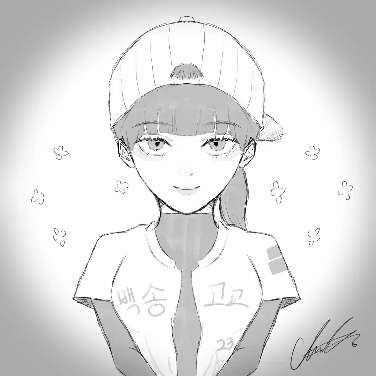 LD 흑백 그림 커미션