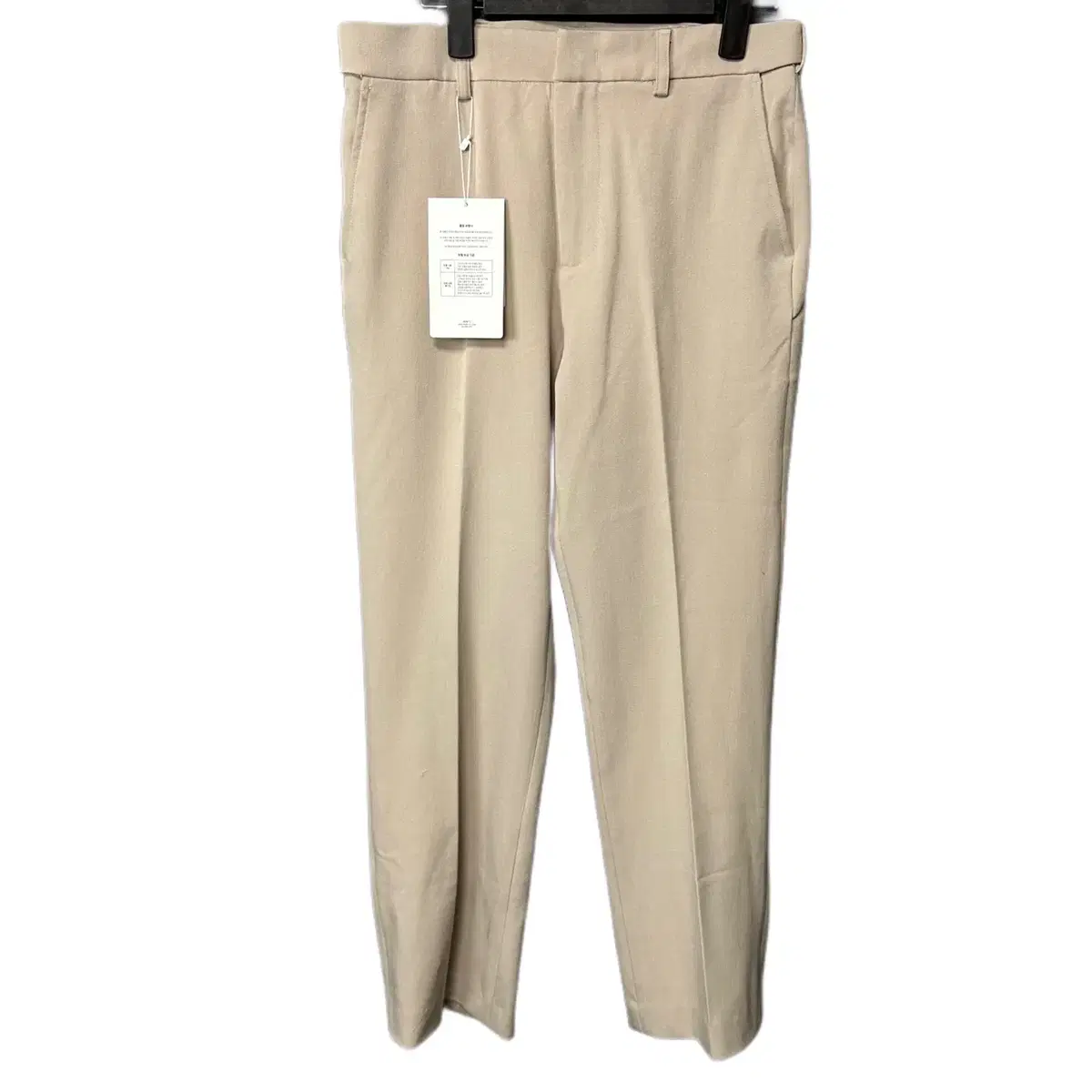 M Drawcut Beige Banding semi Wide Slim Slacks