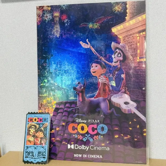 코코 돌비포스터+오티 오리지널티켓 굿즈 특전 디즈니 픽사 coco