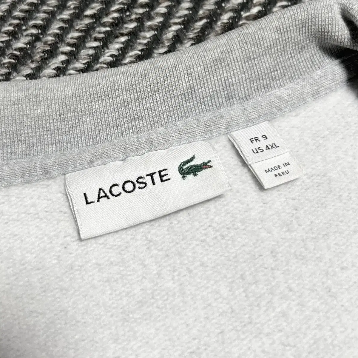 [ 4XL ] Lacoste 라코스테 반집업 맨투맨