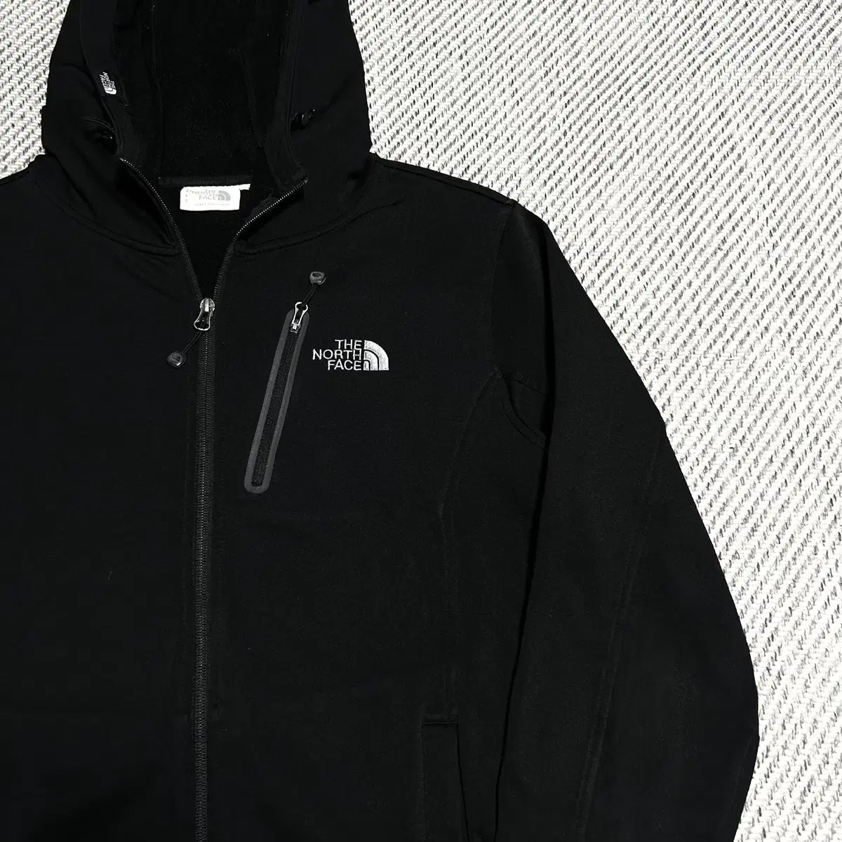 [ L ] Northface 노스페이스 블랙 폴리 후드집업 자켓